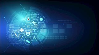 矢量蓝色炫光矢量科技背景图片