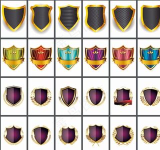 多款矢量盾牌图片