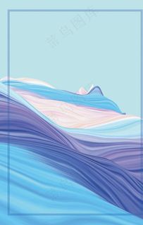 蓝色简约夏季促销背景素材图片