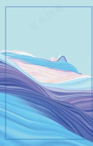 蓝色简约夏季促销背景素材图片