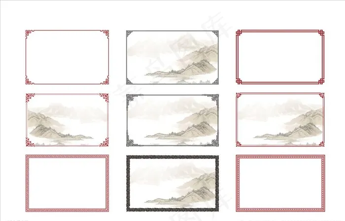 边框图片cdr矢量模版下载
