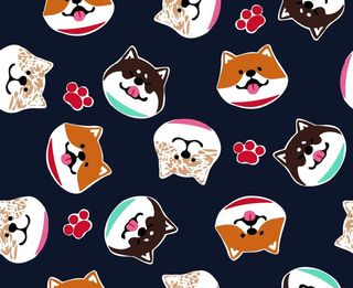 手绘卡通狗头图片