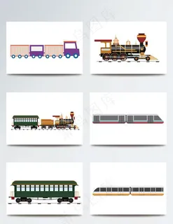 手绘各种火车机车高铁矢量图片 手绘各种火车机车高铁矢量图片