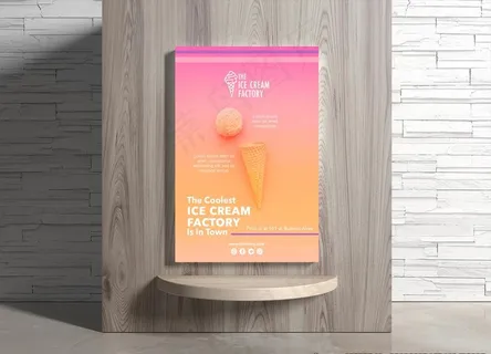 冰淇淋海报图片