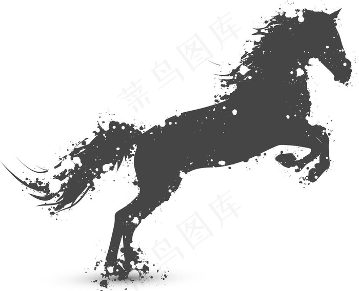 奔跑的马矢量素材图片ai矢量模版下载