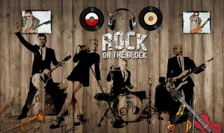 复古欧美风乐队酒吧餐饮背景墙图片