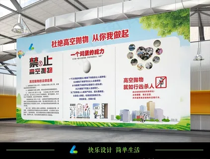 高空抛物展板图片