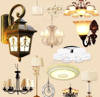 欧式复古灯具图片