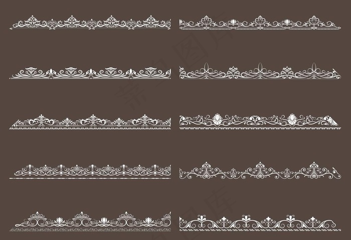 欧式花边花纹图片eps,ai矢量模版下载