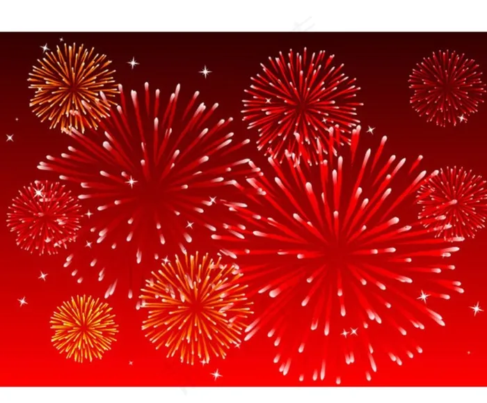 新年元素烟花矢量图图片eps,ai矢量模版下载