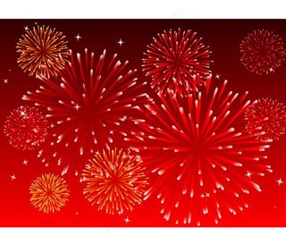 新年元素烟花矢量图图片