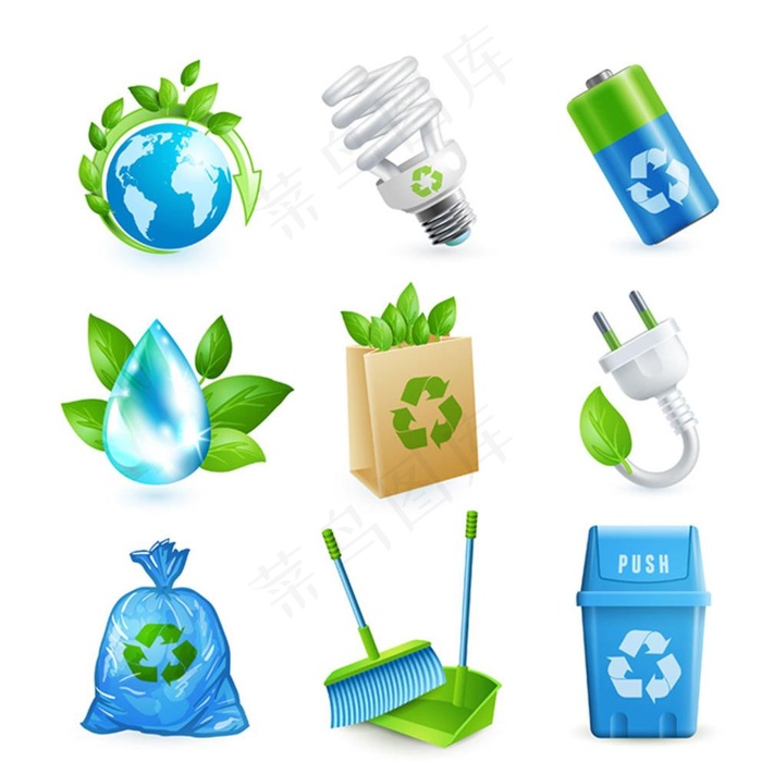 绿色环保图标设计图片