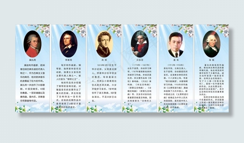 音乐家简介图片(210X297)cdr矢量模版下载