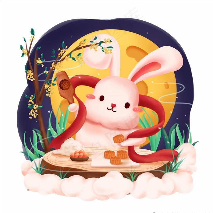 中秋元素图片psd模版下载