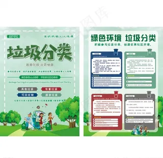 垃圾分类单页图片
