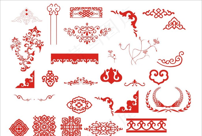 2018新春喜庆剪纸花边素材图片