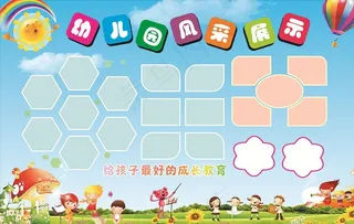 幼儿园风采展示照片墙图片