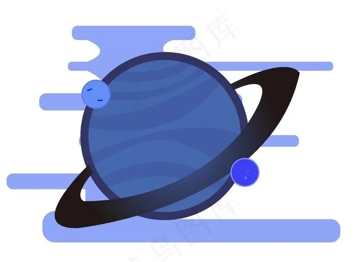 手绘漂亮的星球套图插画元素图片