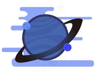 手绘漂亮的星球套图插画元素图片