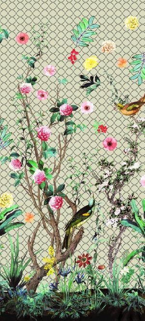 单边定位花图片