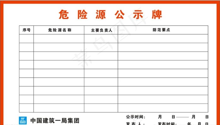 危险源公示牌图片cdr矢量模版下载