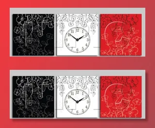 矢量无框画 （三色爱恋）图片