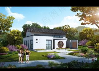 公厕厕所别墅建筑景观设计效果图图片