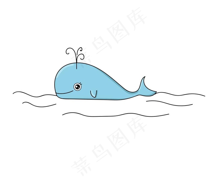 鲸鱼图片ai矢量模版下载