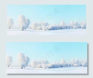 冬天白色雪地高清背景图片