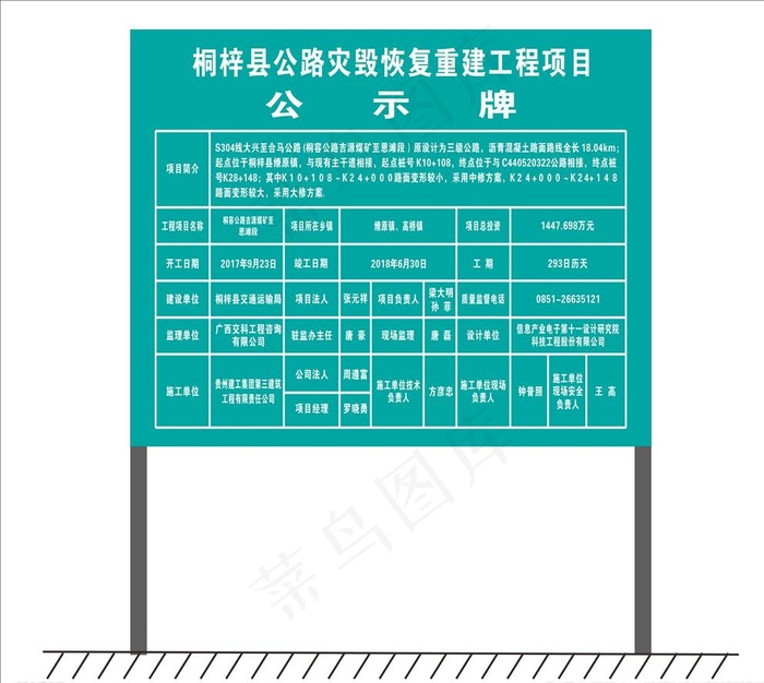 贵州建工项目公示牌图片cdr矢量模版下载