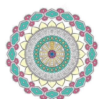 矢量 花 花纹 圆形 彩色图片