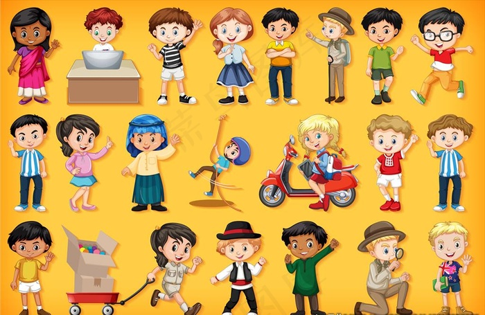 矢量儿童集合图片