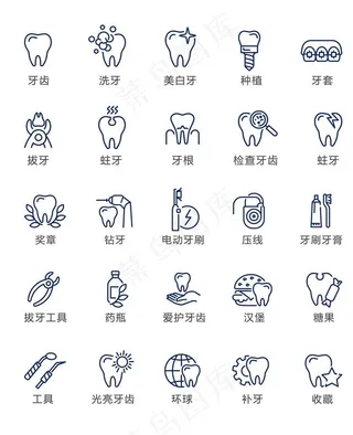 牙齿图标图片