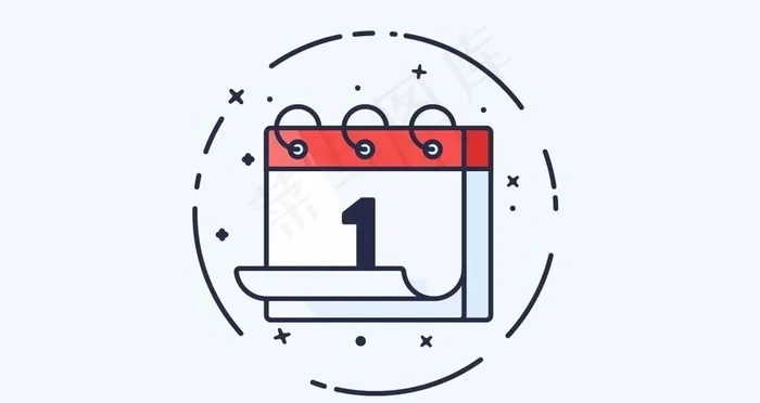 日历Calendar图片ai矢量模版下载