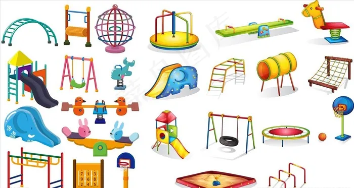 游乐设施用品图片eps,ai矢量模版下载