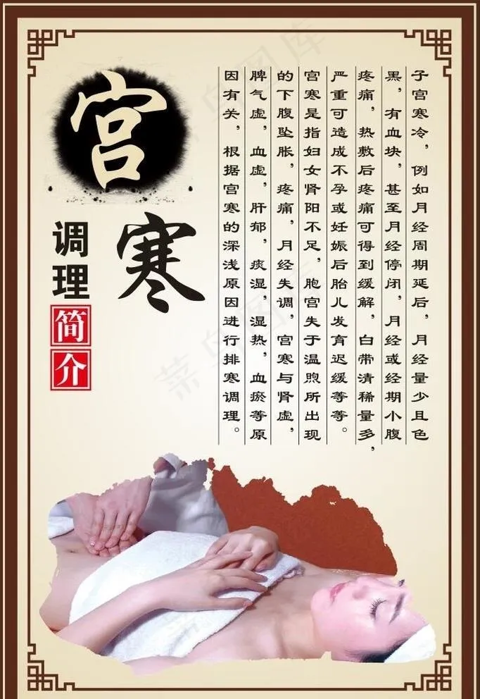 宫寒调理简介图片cdr矢量模版下载