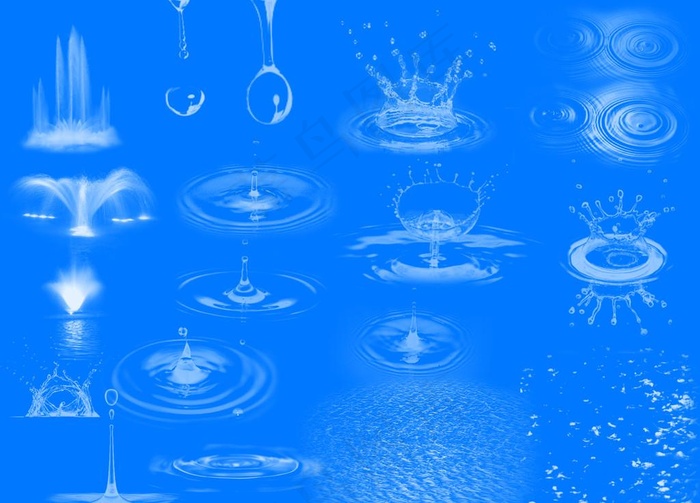 水嘀笔刷图片(6299X4724(DPI:400))psd模版下载