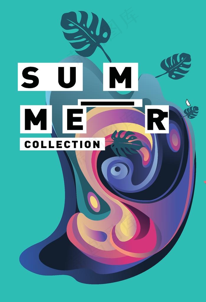 抽象炫彩液态图案图片