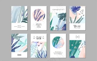 清新插画  底纹背景图片