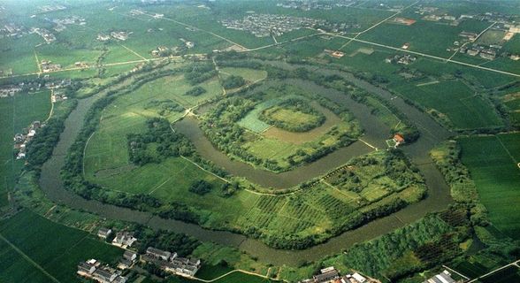 淹城俯览图图片