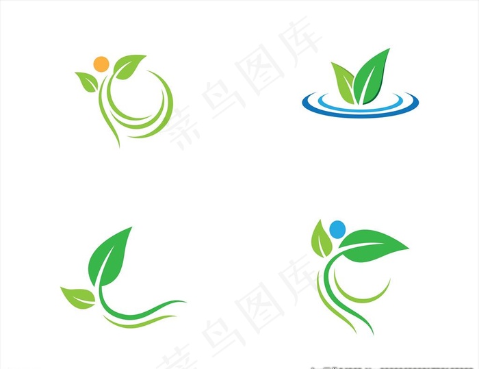 绿叶图标图片