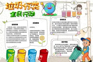 垃圾分类小报图片