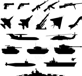 武器剪影图片