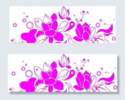 欧式荷花矢量图图片