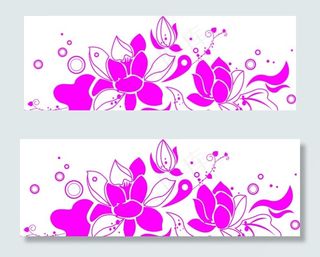 欧式荷花矢量图图片