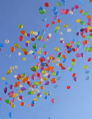 彩色气球群图片