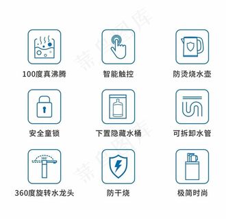 茶吧机功能图标图片