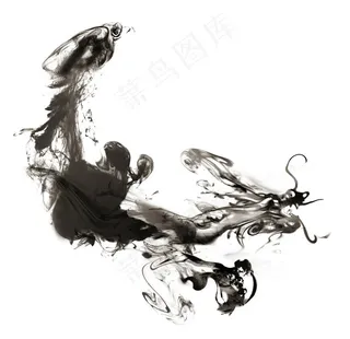 水墨龙背景图片