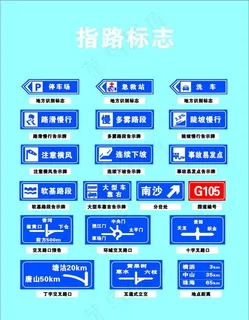 交通指路标志图片