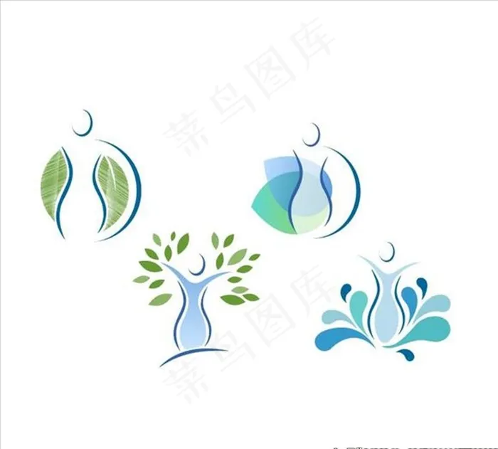 女性美容美发养生图标图片ai矢量模版下载